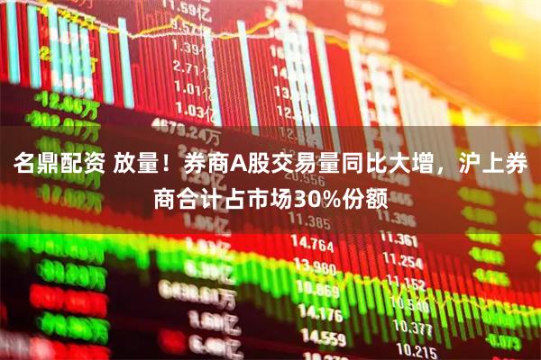 名鼎配资 放量！券商A股交易量同比大增，沪上券商合计占市场30%份额